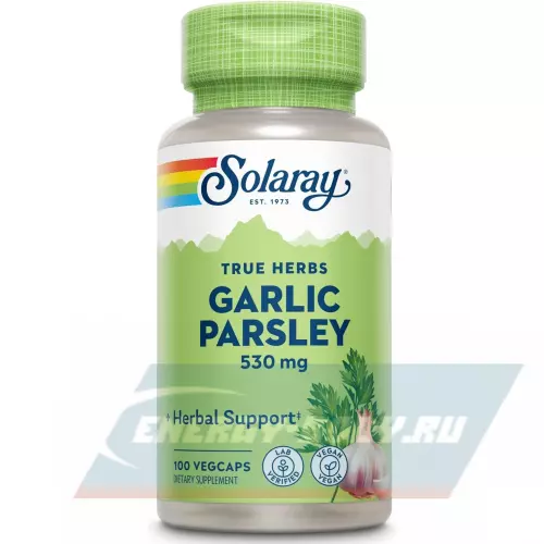  Solaray Garlic Parsley 530 mg 100 веган капсул