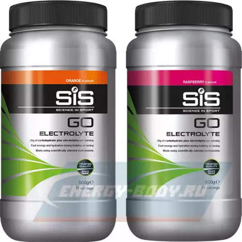  SCIENCE IN SPORT (SiS) GO Electrolyte Powder Апельсин, Малина, 2 x 500 г