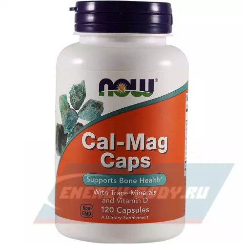  NOW FOODS Cal-Mag Caps, Кальций и Магний + Витамин D-3 Нейтральный, 120 капсул