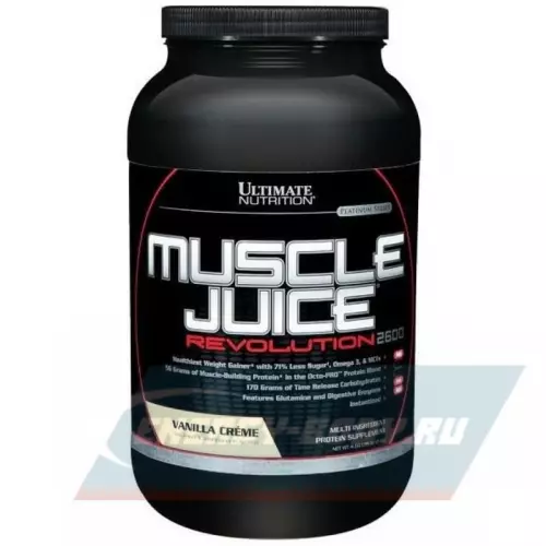 Гейнер Ultimate Nutrition Muscle Juice Revolution 2600 Ванильный крем, 2120 г