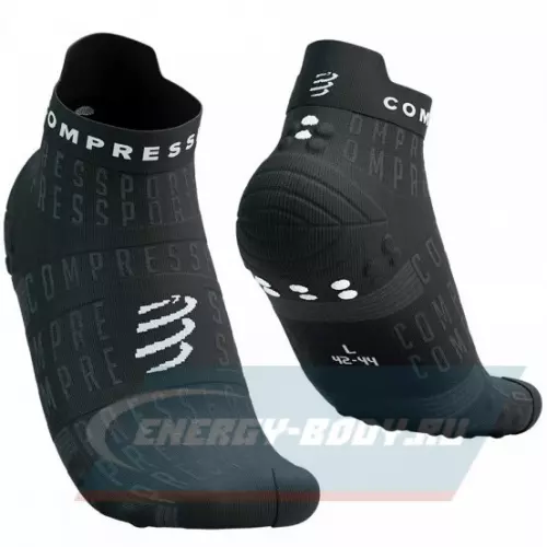  Compressport Носки V4 Run Low  Black Edition T2