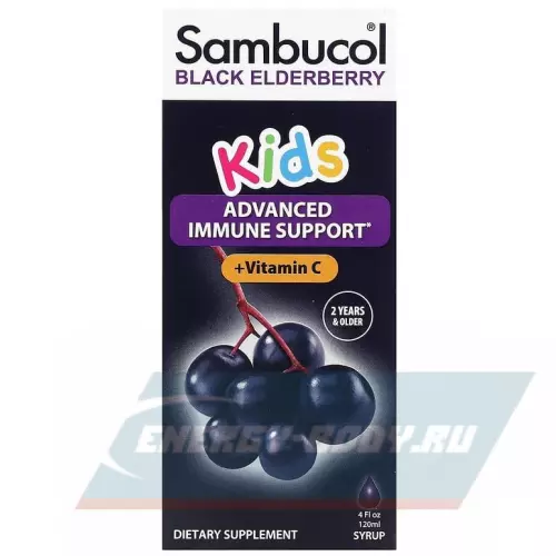  Sambucol Kids+Vit C Sirup Ягодный, 120 мл