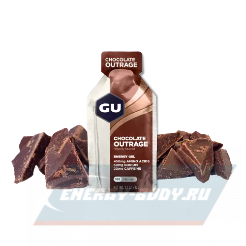 Энергетический гель GU ENERGY GU ORIGINAL ENERGY GEL 20mg caffeine Шоколадное безумие, 32 г
