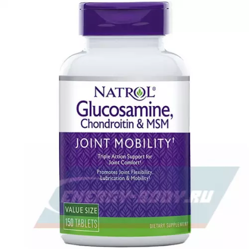 Суставы, связки Natrol Glucosamine Chondroitin MSM 60 таблеток, Нейтральный