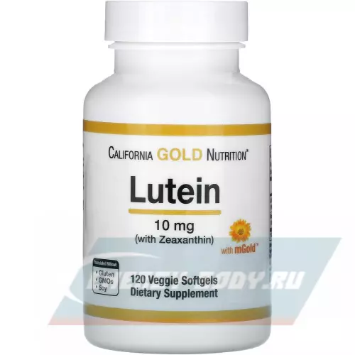  California Gold Nutrition Lutein with Zeaxanthin 10 mg 120 веган капсул