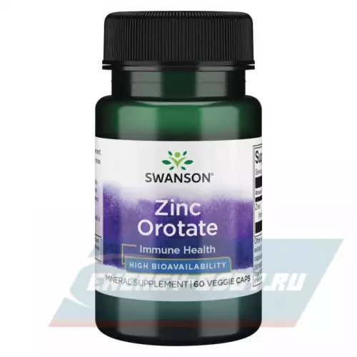  Swanson Zinc Orotate Нейтральный, 60 вегетарианских капсул