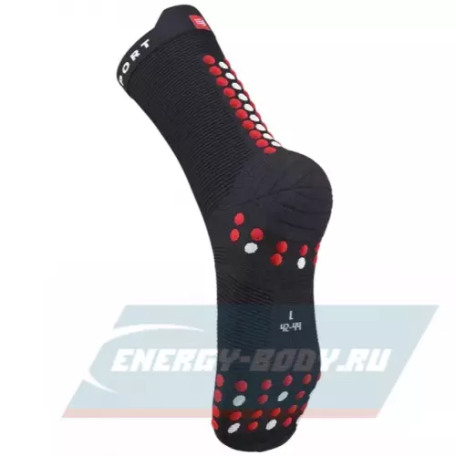  Compressport Носки V4 Run Hi Black/Red T4