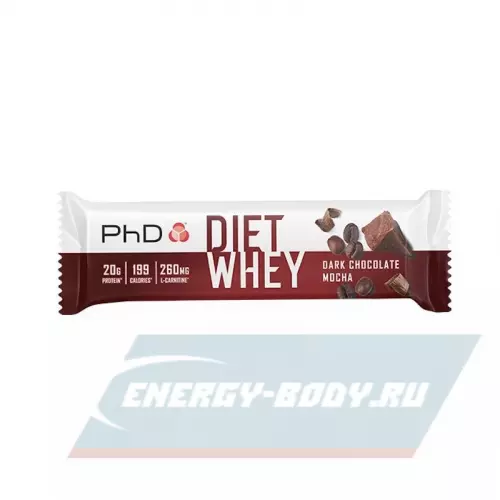 Батончик протеиновый PhD Nutrition Diet Whey Bar Тёмный шоколад мокка, 63 г