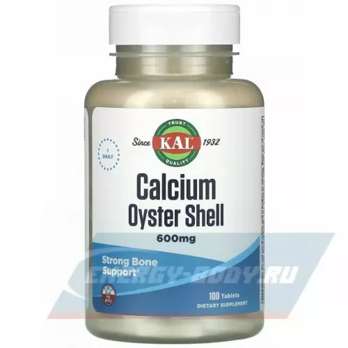 Минералы KAL Calcium Oyster Shell 600 mg 100 таблеток