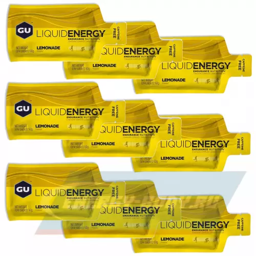 Энергетический гель GU ENERGY GU Liquid Enegry Gel no caffeine Лимонад, 9 саше x 60 g