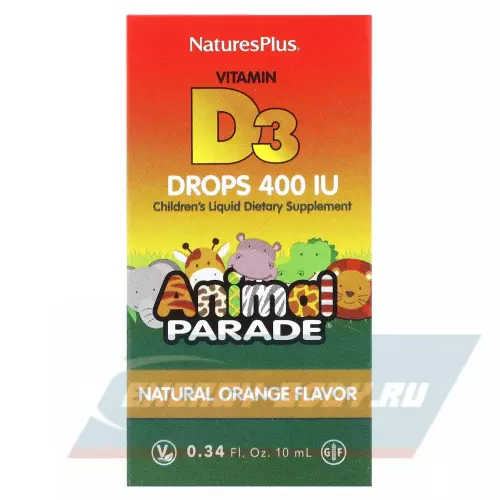  NaturesPlus Animal Parade Vitamin D3 400 IU 10 мл
