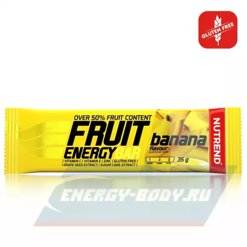 Батончик энергетический NUTREND FRUIT ENERGY BAR Банан, 35 г