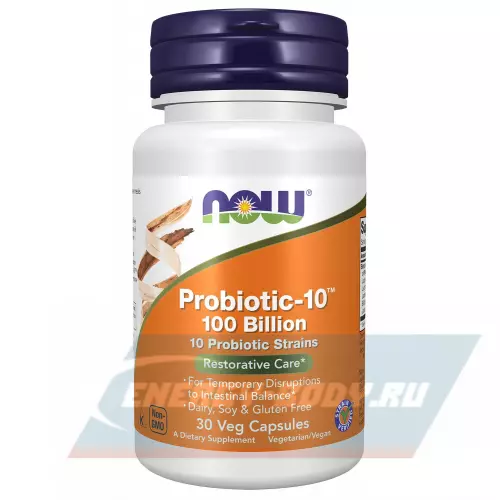  NOW FOODS Probiotic-10 100 Billion 30 веган капсул