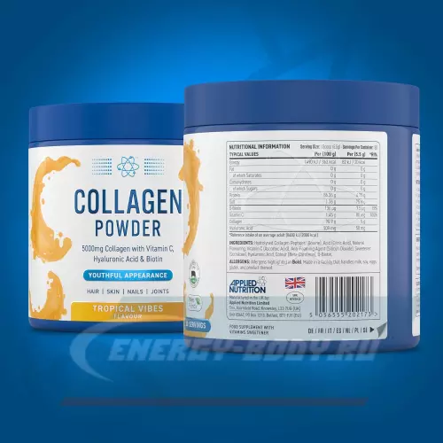 COLLAGEN Applied Nutrition Collagen Powder 5000 mg Тропик, 165 г