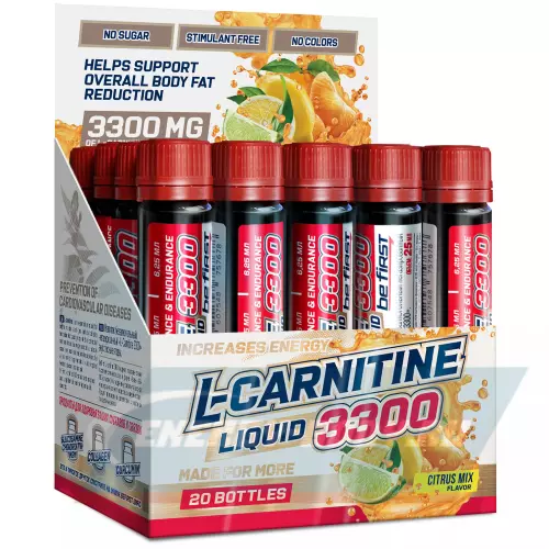 L-Карнитин Be First L-Carnitine Liquid 3300 mg Цитрусовый микс, 20 х 25 мл