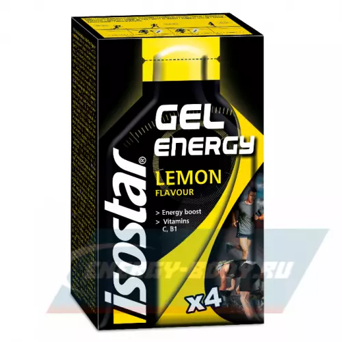 Энергетический гель ISOSTAR Energy Gel no caffeine Лимон, 1 коробка