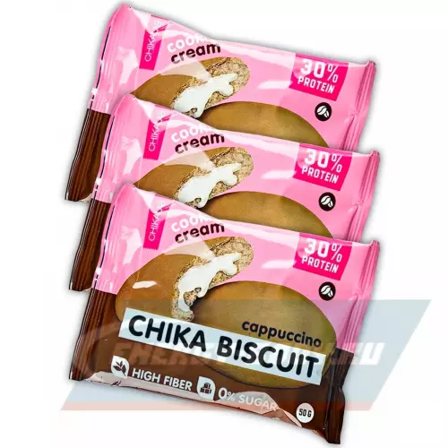 Батончик протеиновый Chikalab Бисквитное печенье Chika Biscuit Капучино, 3 х 50