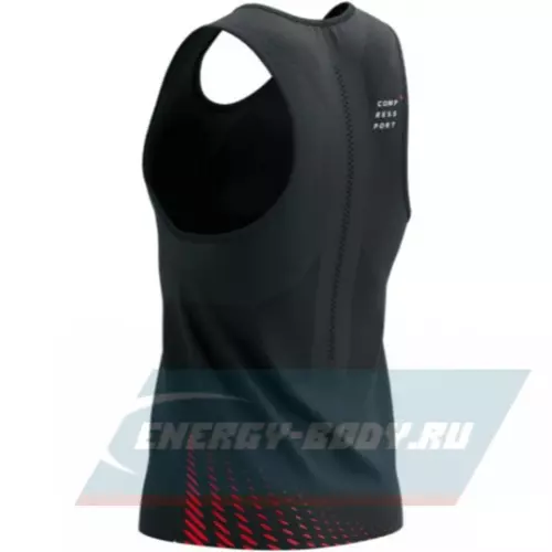  Compressport Майка Pro Racing Singlet V2 Black/High Risk L