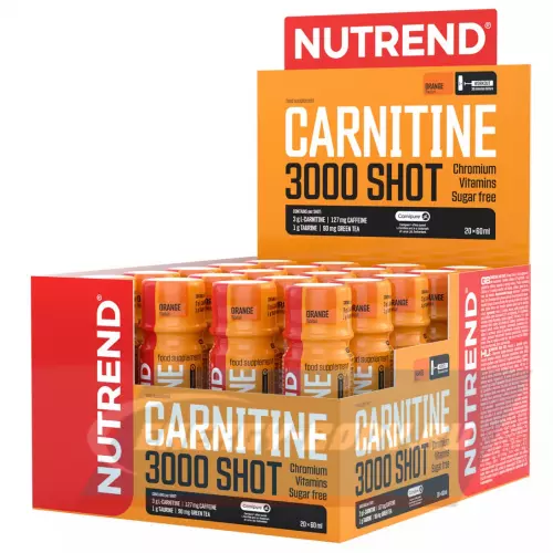 L-Карнитин NUTREND CARNITINE 3000 SHOT Апельсин, 20 х 60 мл