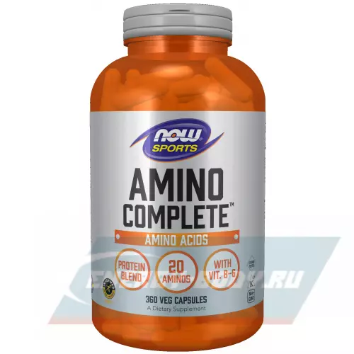 Аминокислотны NOW FOODS Amino Complete Нейтральный, 360 веган капсул