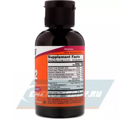  NOW FOODS B-12 B-Complex Liquid (2 oz) 59 ml 59 мл