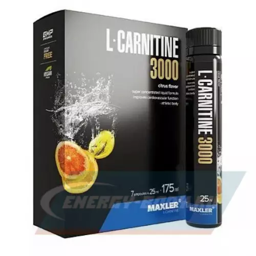 L-Карнитин MAXLER L-Carnitine 3000 Цитрус, 7 x 25 мл