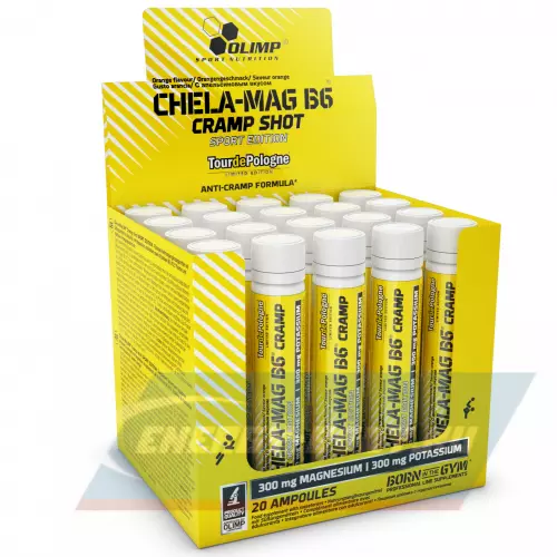  OLIMP Chela-Mag B6 CRAMP SHOT sport edition Апельсин, 20 x 25 мл