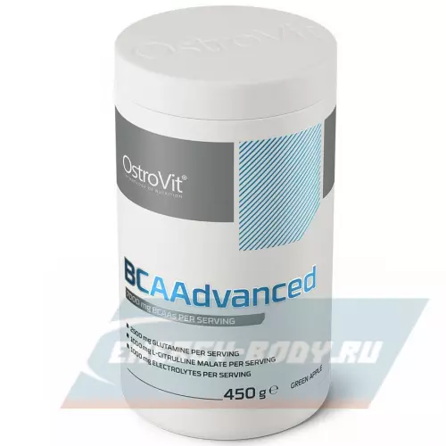 ВСАА OstroVit BCAA Advanced Зеленое яблоко, 450 г