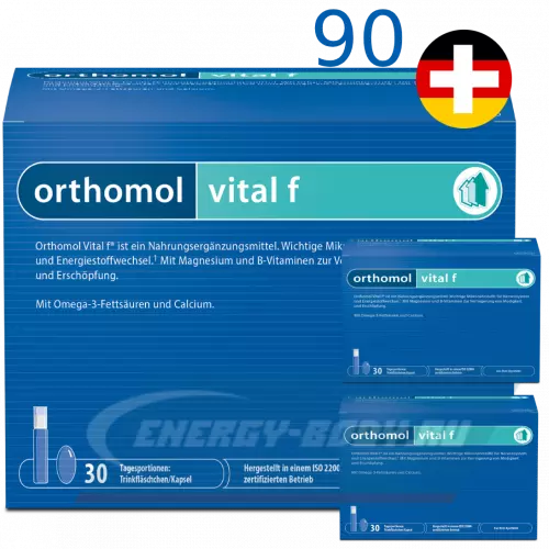  Orthomol Orthomol Vital f x3 (жидкость+капсулы) Нейтральный, курс 90 дней