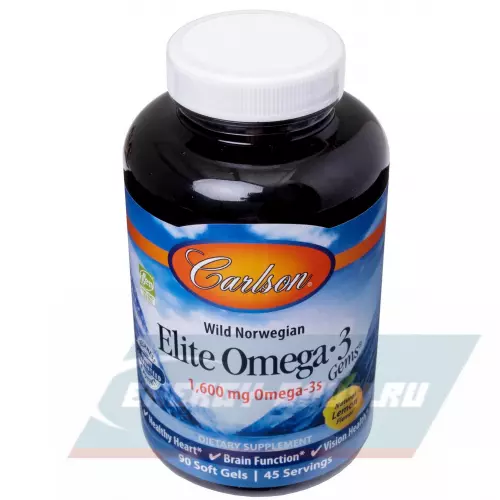 Omega 3 Carlson Labs Elite Omega 3 Wild Norwegian 1600 mg 90 soft gels