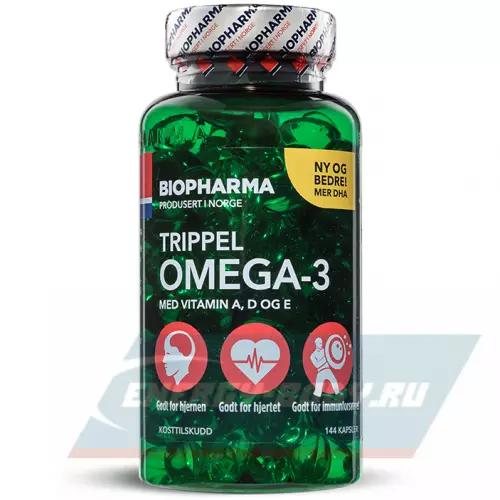 Omega 3 BIOPHARMA Trippel Omega-3 Нейтральный, 144 капсулы