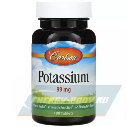 Минералы Carlson Labs Potassium 100 таблеток
