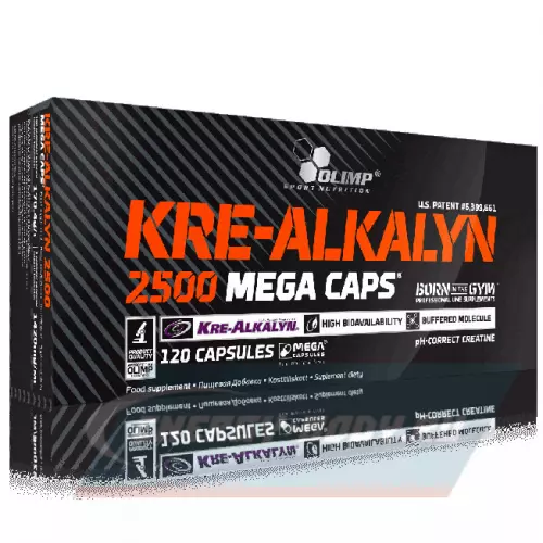 Креатин OLIMP Kre-Alkalyn 2500 Mega Caps Нейтральный, 120 капсул