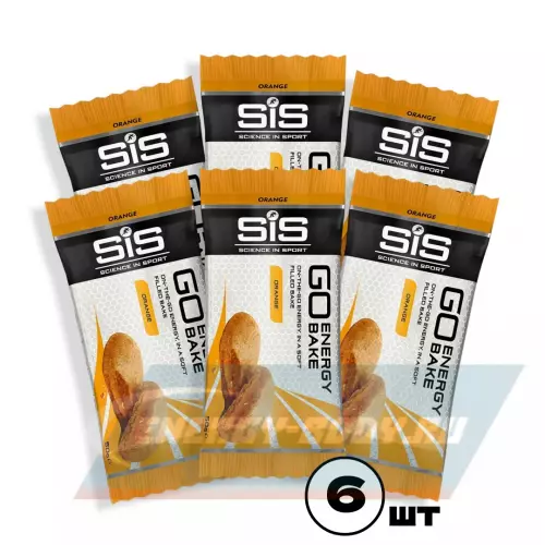 Батончик энергетический SCIENCE IN SPORT (SiS) GO Energy Bake Апельсин, 6 x 50 г