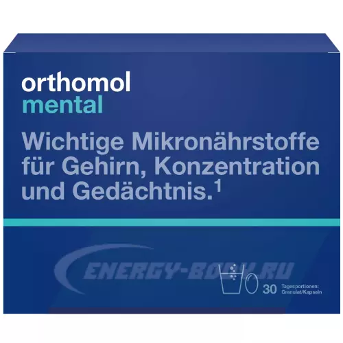  Orthomol Orthomol Mental (порошок+капсулы) Нейтральный, курс 30 дней