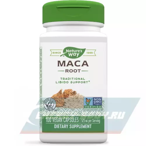  Nature-s Way Maca Root Premium Herbal 525 mg 100 веган капсул