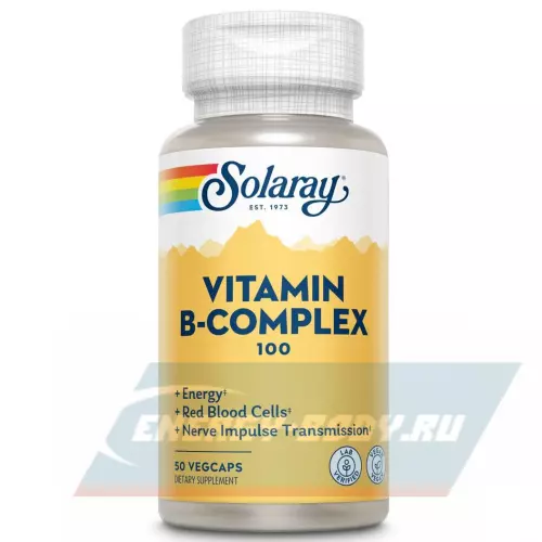  Solaray Vitamin B-Complex 100 mg 50 веган капсул
