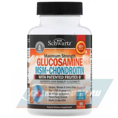Суставы, связки BioSchwartz Glucosamine Msm + Chondroitin 90 капсул