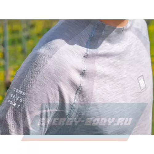  Compressport Тренировочная футболка с длинным рукавом. L, Серый