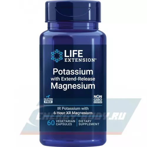  Life Extension Potassium with Extend-Release Magnesium 60 вегетарианские капсулы