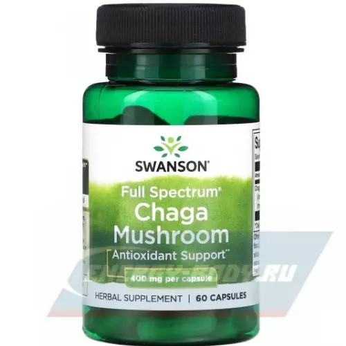  Swanson Full Spectrum Chaga Mushroom 400 mg 60 капсул