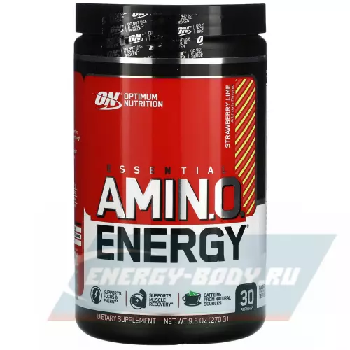 Аминокислотны OPTIMUM NUTRITION Essential Amino Energy Клубника - Лайм, 270 г