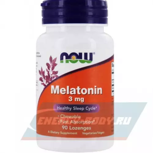  NOW FOODS Melatonin 3 mg 90 жевательных пастилок