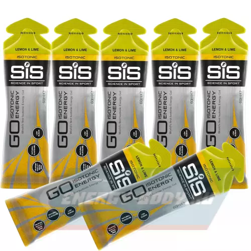 Энергетический гель SCIENCE IN SPORT (SiS) GO Isotonic Energy Gels Лимон-Лайм, 7 x 60 мл