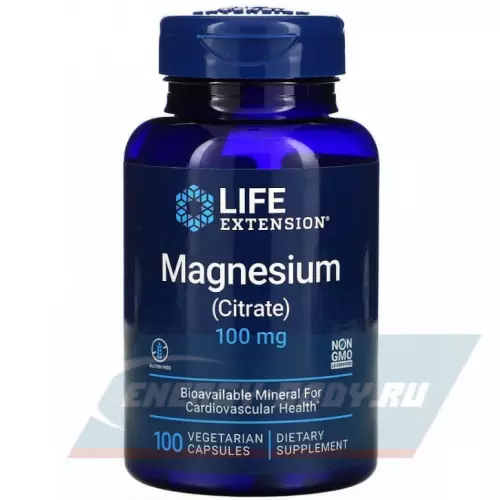 Life Extension Magnesium (Citrate) 100 mg 100 вегетарианских капсул