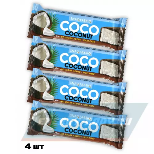  SNAQ FABRIQ батончик кокосовый Кокос, 4 х 40 г