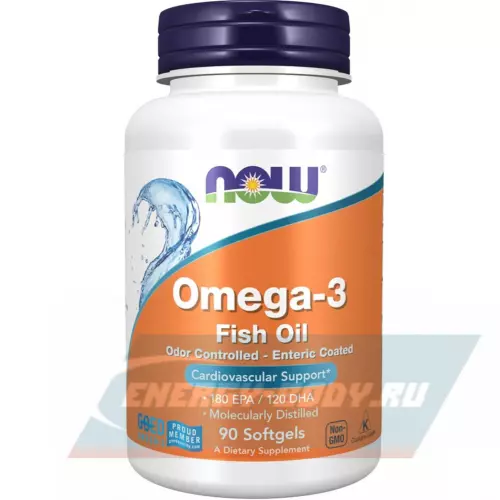 Omega 3 NOW FOODS Omega-3 Fish Oil 1000 mg 90 гелевые капсулы