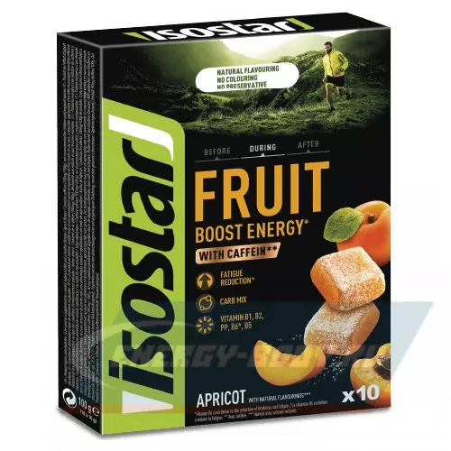 Энергетик ISOSTAR Fruit Boost Абрикос, 10x10 г (коробка)