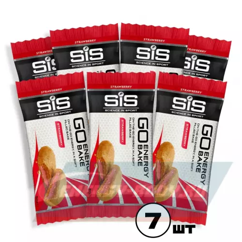 Батончик энергетический SCIENCE IN SPORT (SiS) GO Energy Bake Клубника, 7 x 50 г