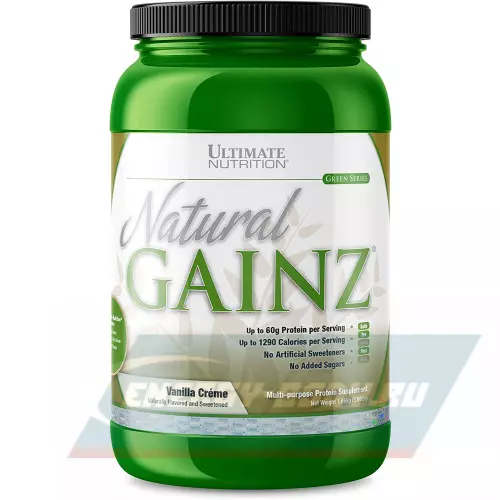 Гейнер Ultimate Nutrition Natural Gainz Whey Protein Powder Ванильный крем, 1666 г